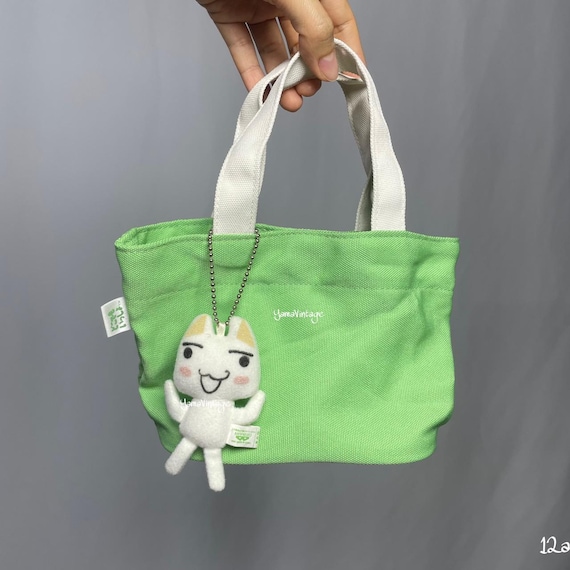 Vintage 2000s Toro Inoue Cloth Bag , Second Hand, Stuffed toy , Gift for you , DOKO DEMO ISSYO , Anime , Japan , どこでもいっしょ, Birthday gift