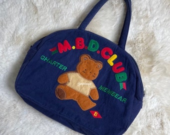 RARE!! Vintage 1990s-2000s Mr. Bear's Dream Bag 13.5*10.5" , Second hand , Made in Japan , Handbag , Gift for her , Gift bag , Birthday for