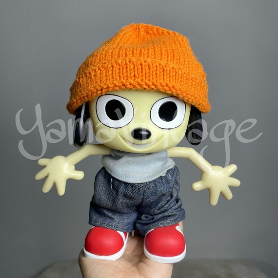 1998年　パル・ウォン「P.A.S.A Rapper」ビニール製　アートトイ Vintage 1998 Parappa Action Figure With Knit Hat - Etsy