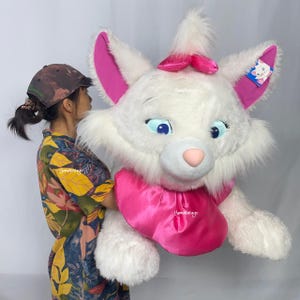 RARE!! Vintage Cartoons Marie Plush 41-42" , Second hand , White cat , Turkish Angora , Stuffed animals , Cat plush , Long haired cat , Gift