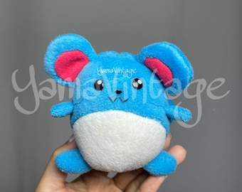 Vintage 1999s Marill Plush , BANDAI , Game , Japan , Anime Second Hand Gift for Him Gift for kids Birthday 90s Plushies Stuffed Toys Y2K