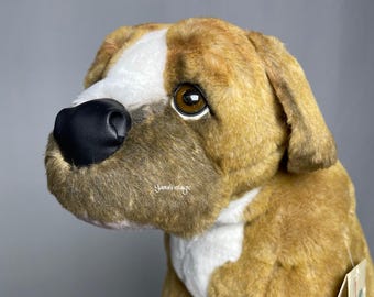 希少なヴィンテージ 1983年代 ボクサー犬ぬいぐるみ 13インチ