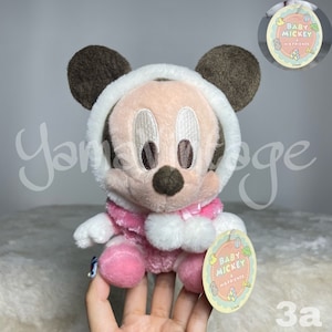 Vintage 2000s Baby Mickey Plush Stuffed Toy Second Hand Collectibles Cartoons Cute Kawaii Stuffed Animals Gift Christmas Dolls Daughter Gift