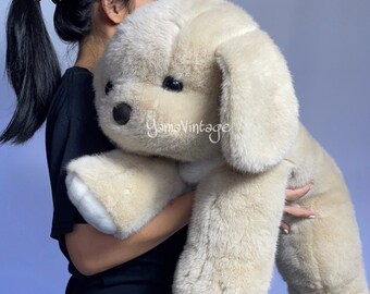 ヴィンテージ 1983年代 大型 梅吉犬 ぬいぐるみ 子犬 日本製 中古 昭和