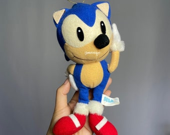 Vintage 1992s Sonic Plush 7.5" Game Anime , Japan , Second Hand , Collectibles , Cartoons , Gift Plush , Stuffed Dolls , Toys , Gift for You