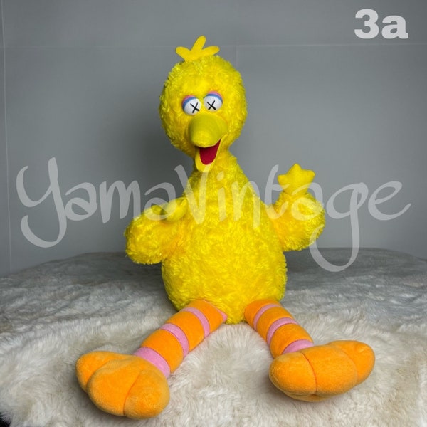 Vintage Cartoons Big Bird Plush 21" Second Hand Stuffed Toy Collectibles Gift Plush Gift for Her Gift for Him Y2K Stuffed Animas Bird Yellow