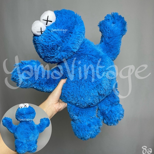 Vintage Cartoons Cookie Monster Plush 18-19" , Second Hand , Stuffed Toy , Collectibles , Gift for Her , Gift for Him , Y2K , Stuffed Animas