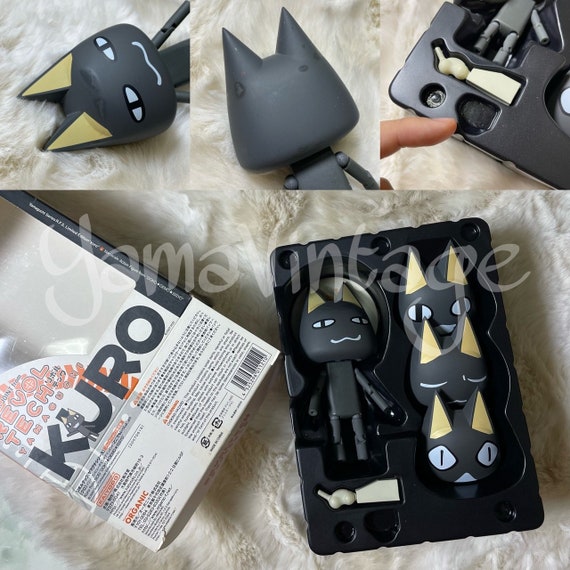 Rare!! Vintage 2000's Anime White Cat and Black Cat Toy , Figure