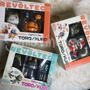 Vintage 2000s Toys Toro & Kuro Anime Cosplay Christmas - Halloween Box Set , REVOLTECH , Gift Box , Birthday , Action Figure , Cartoon Japan