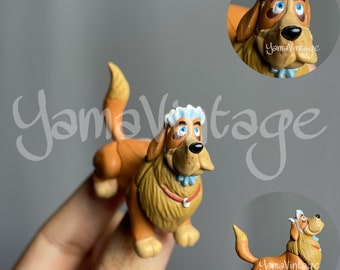 Vintage 1990s Nana Dog Mini Figure 1.5&quot; , Second Hand , Collectibles , Mini toys , Table decoration , Figure dog , Gift for kids , Gift for