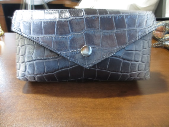 Grey croc shop bag