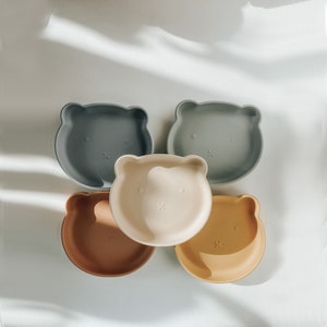 Kuma Silicone Suction Plate - Baby Suction Plate - Suction Bowl - Sage Plate - Baby Feeding - Toddler Plates - Low Bowl - BLW - baby gift