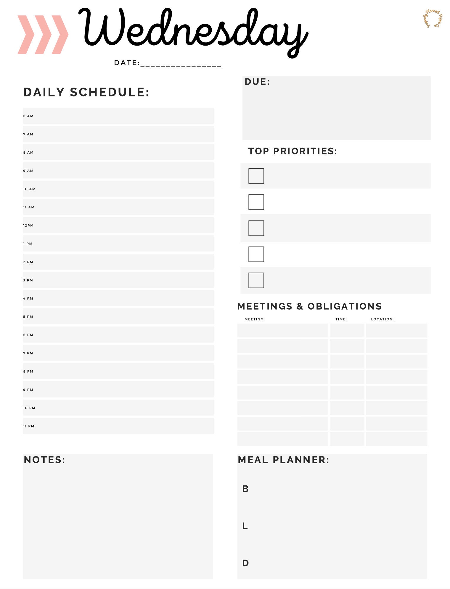 Planner Printable Pack - Etsy