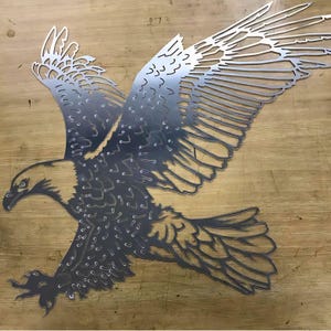 Patriotyczny amerykański orzeł DXF, projekt latającego orła SVG, plik do cięcia laserowego CNC, patriotyczny orzeł plazmowy, plik do cięcia strumieniem wody orła bielika, plik wektorowy