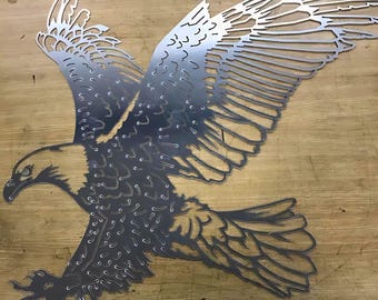 Patriotic American Eagle DXF, Flying Eagle SVG design, CNC Laser Cut File, Patriotic Eagle Plasma, Bald Eagle Waterjet Cut File, Vector File