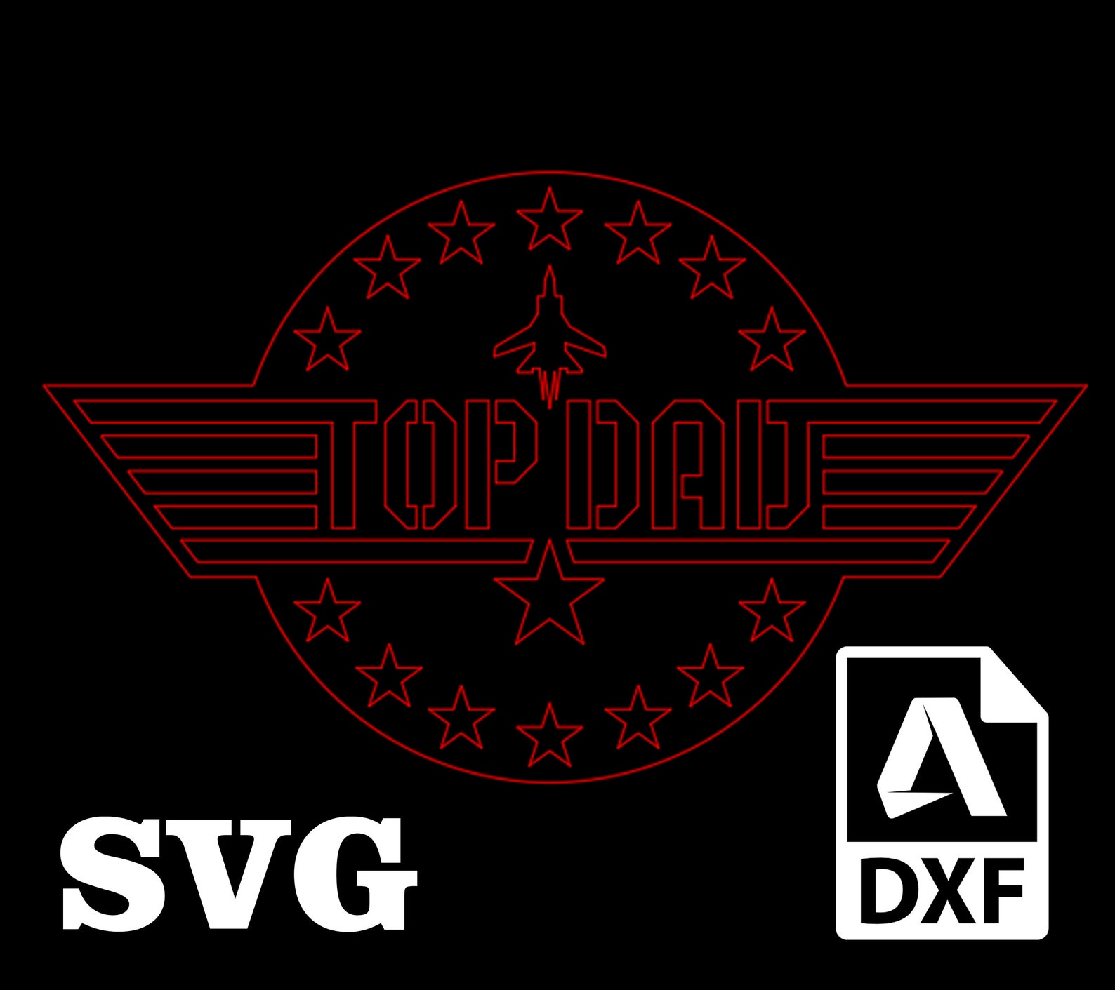 Father's Day Gift Top Dad DXF SVG Top Gun / CNC / Etsy Canada