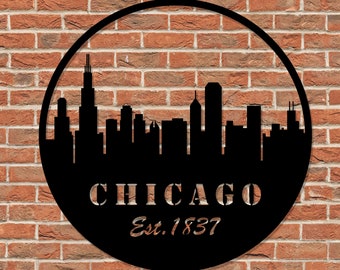 Chicago Skyline DXF SVG - Silhouette / Vector / Cityscape / Metro / Outline