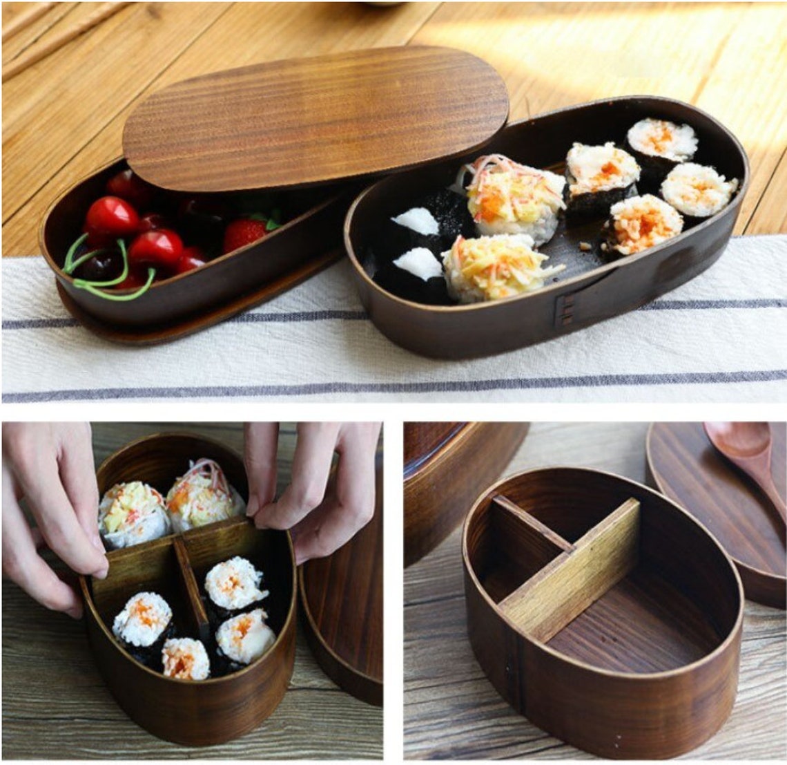 Original Japanese Bento Box For Adults Portable Wooden Bento Etsy