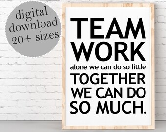 Teamwork Quotes Etsy