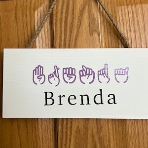 Personalized ASL Gift, Customized Gift, ASL Sign, Sign Language Sign, American Sign Language Sign, Personalized ASL Sign