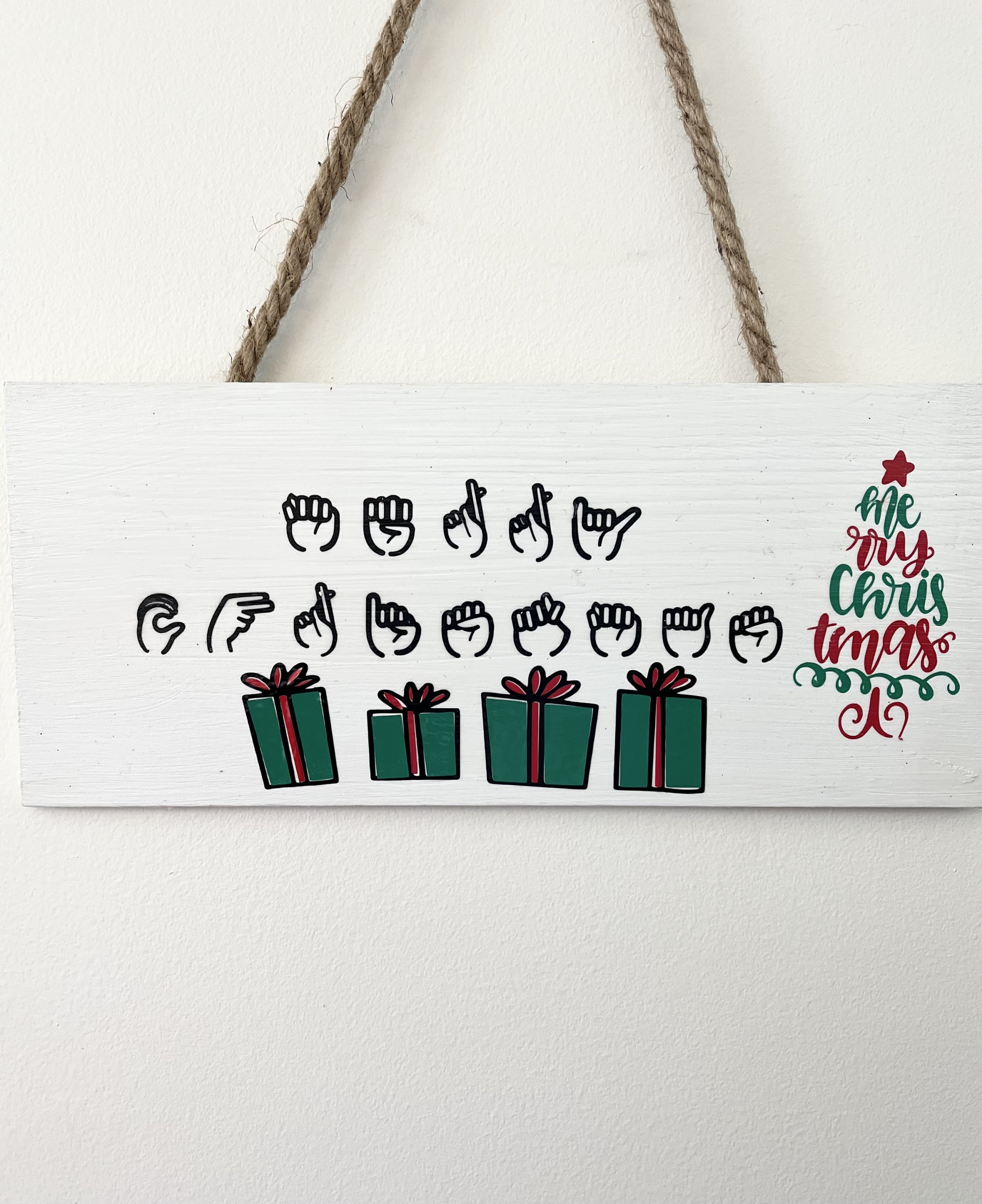 ASL Merry Christmas Sign ASL Christmas Artwork Merry Etsy Australia