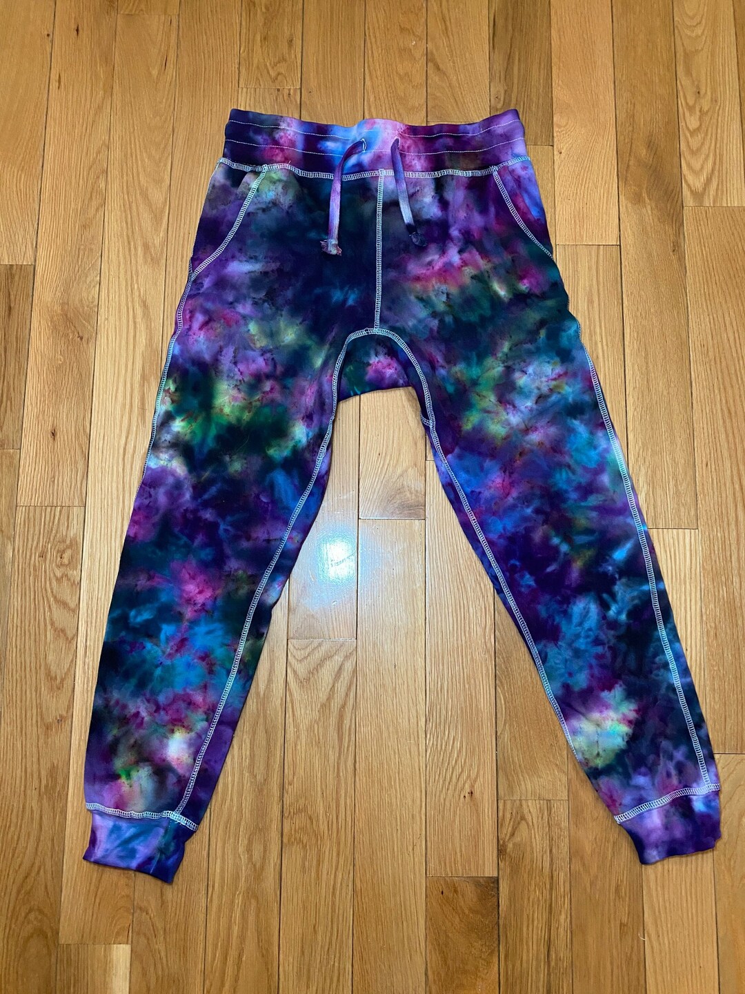 M fits Like a S // Cosmic Nebula Tie Dye Joggers Etsy