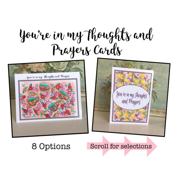 Youre in my Thoughts and Prayers Greeting Cards 8 OPTIONS Etsy