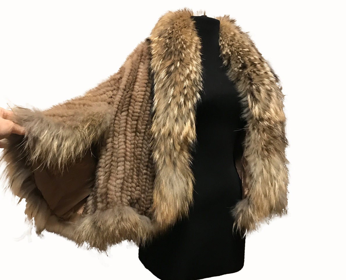 Mink cape Fur cape Fox fur coat Small fur coat Mink wrap Stole Etsy