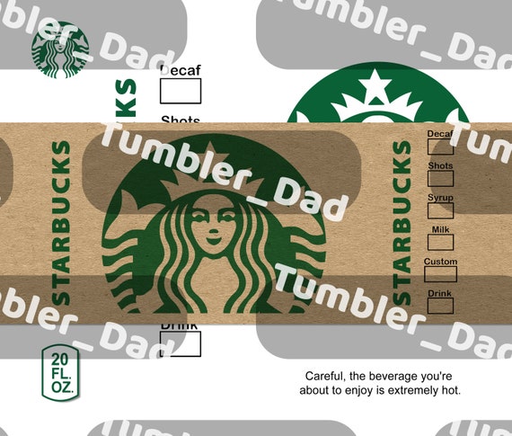 Starbucks Classic Cup with Wrap Image for 20oz Skinny & | Etsy