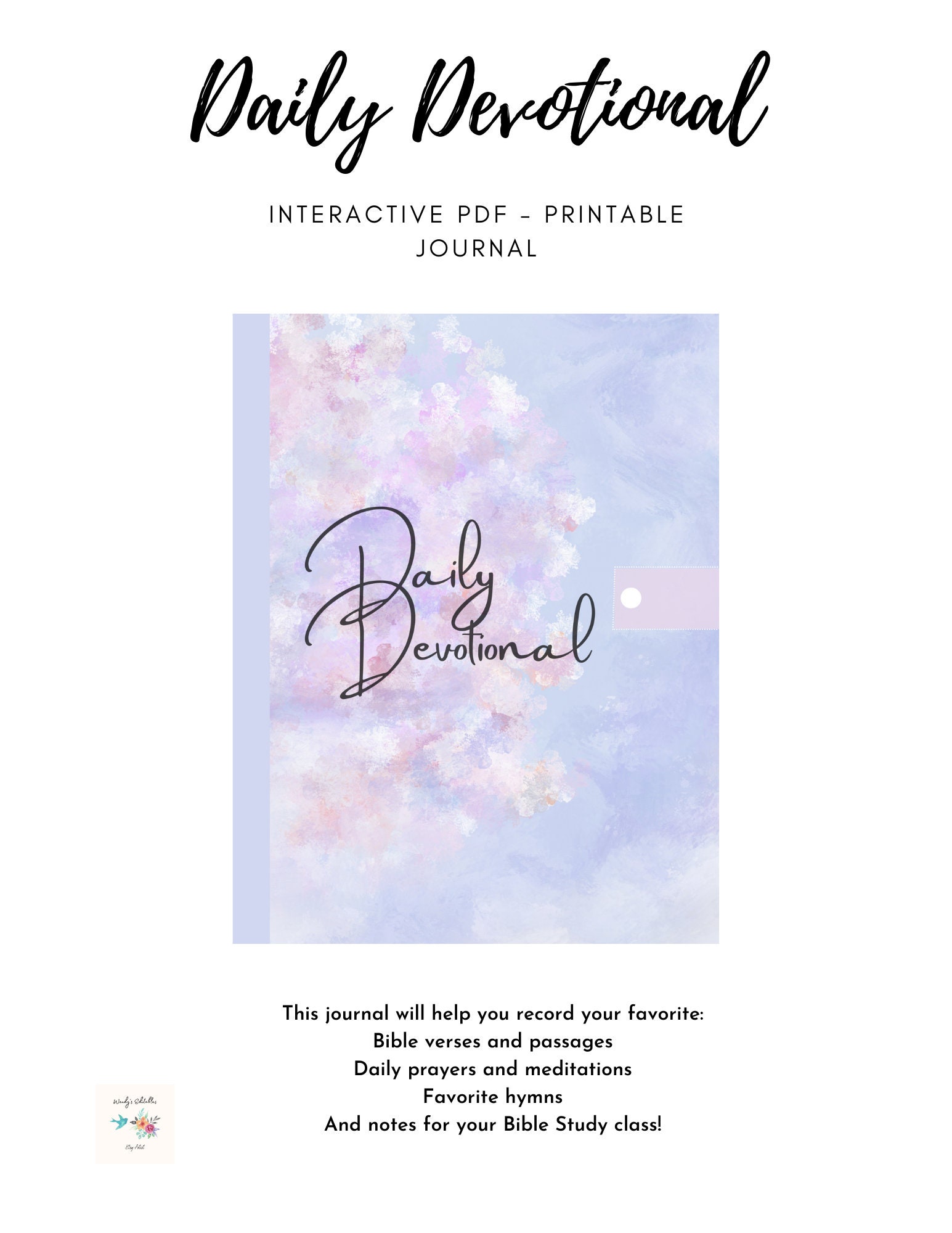 Daily Devotional Journal Printable PDF Goodnotes | Etsy