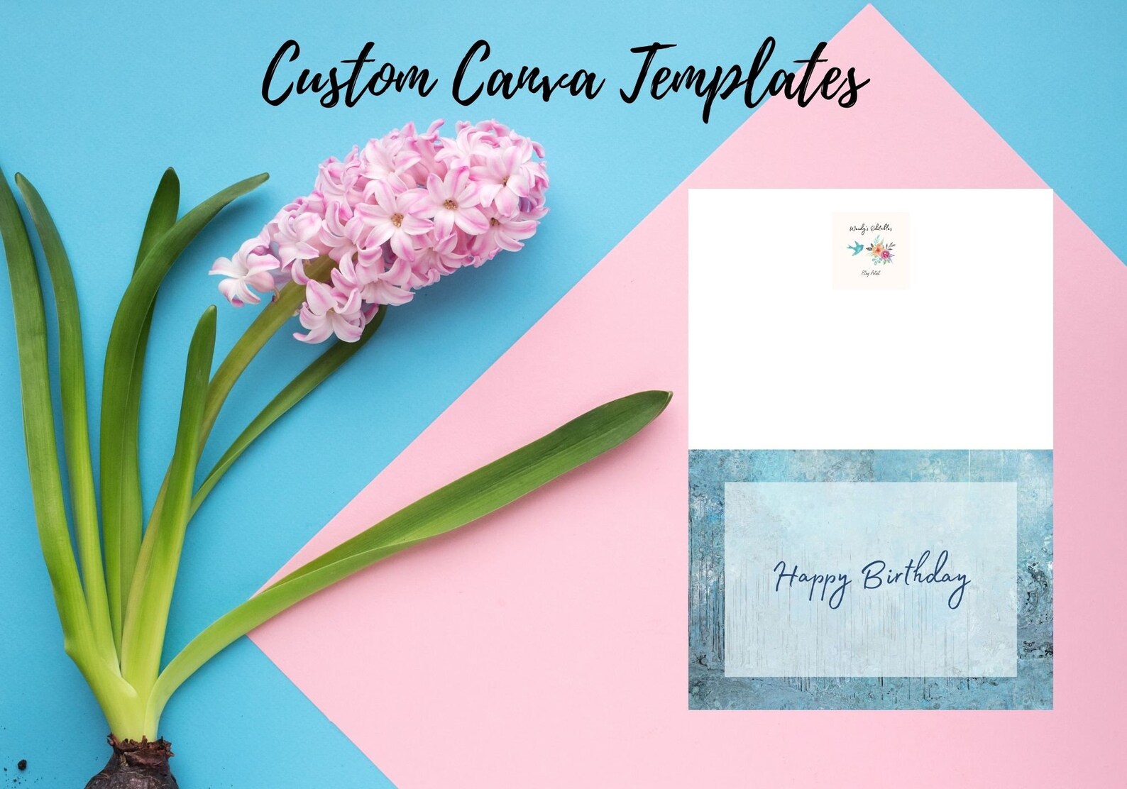 Custom Happy Birthday Card Canva Templates DIY Printable | Etsy