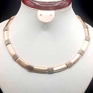 Vintage Gold Tone Choker Necklace - 46cm Chain