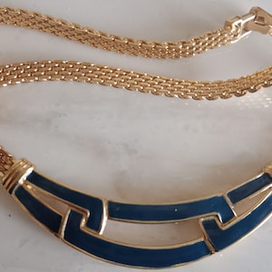 Goudkleurige geëmailleerde vintage ketting