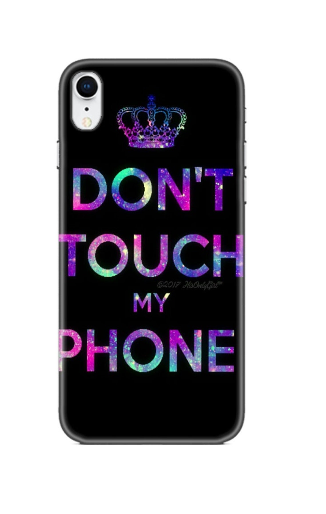 Don't touch my phone personalised case Name Text with | Etsy