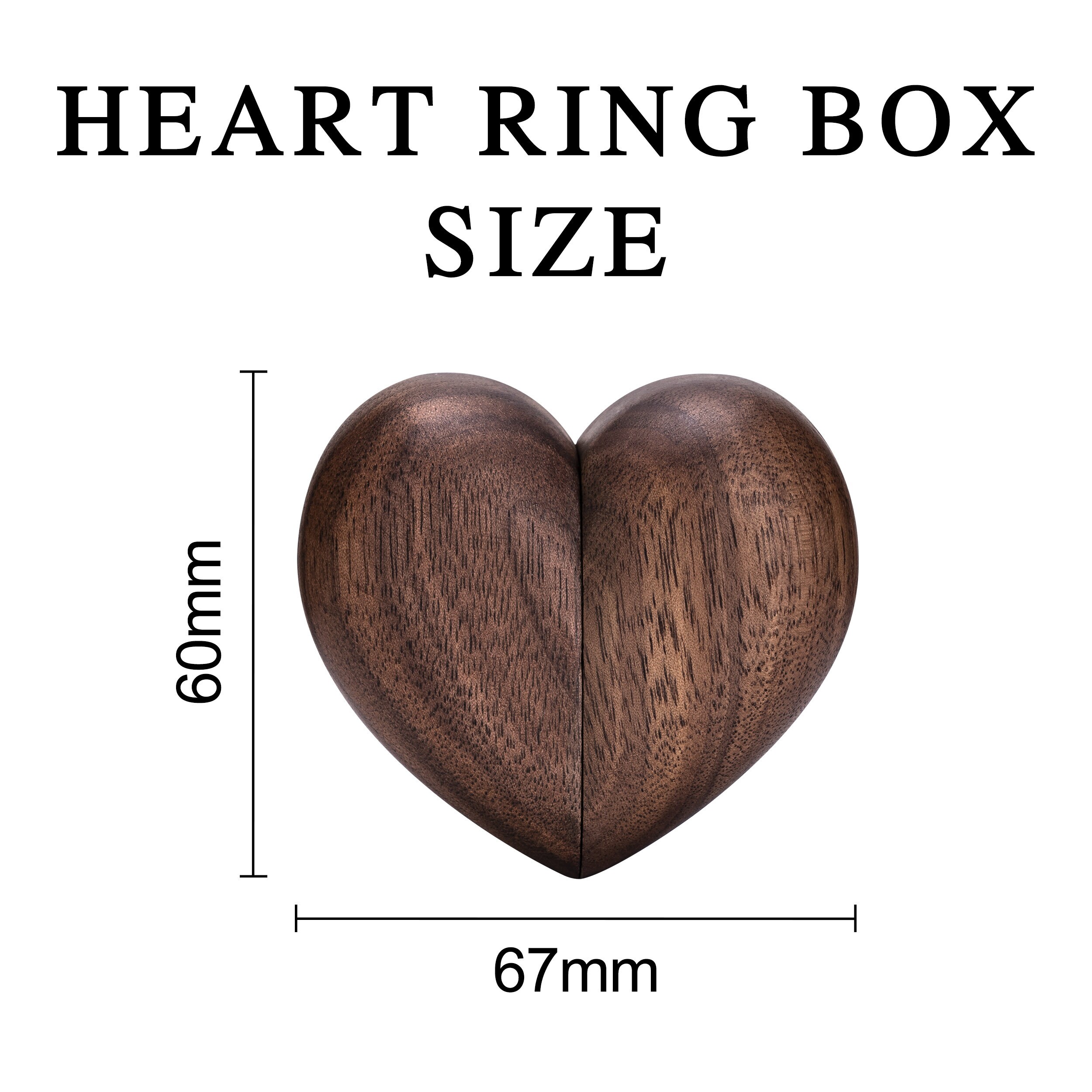 Custom Wooden Heart Ring Box Personalized Wedding Engagement - Etsy