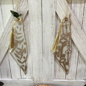 Palestine Map Wall Hanging | Palestine Map with keys or olives  | Hand made Palestine decoration |