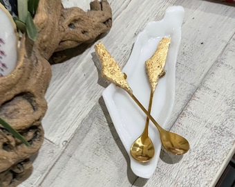 Palestine Map Spoon Gold Color | Palestinian Decoration | Palestinian Art | Jerusalem Gift | Palestinian Home Decoration