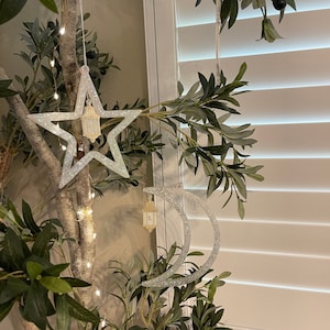 Ramadan Crescent or star Wall Hanging | Ramadan Tree Ornament | Ramadan Decoration | Hilal Ramadan
