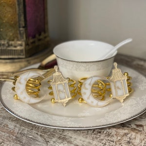 Ramadan Lantern and crescent mix and match. Napkin rings Set of 4 or 6 or 8 or 12 image 6