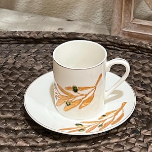 Kuffia | Turkish Coffee Cups Set | Set of 6 Cups | Coffee cups Set | Palestinian Decoration Art | Palestinian Kitchen Gift | Home Welcoming