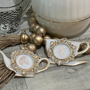 Cute And elegant tea and coffee tags/ Ornaments | Eid Decoration | Set of 2 |