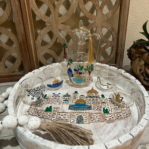 Palestine Arabic Coffee Cups Set of 4 and Coffee Pot Hand-painted With ...