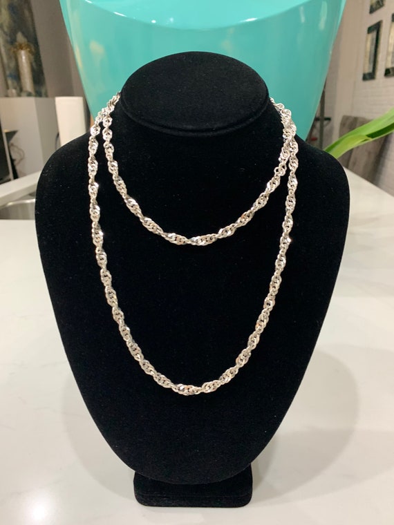 5mm solid sterling silver 32” rope chain
