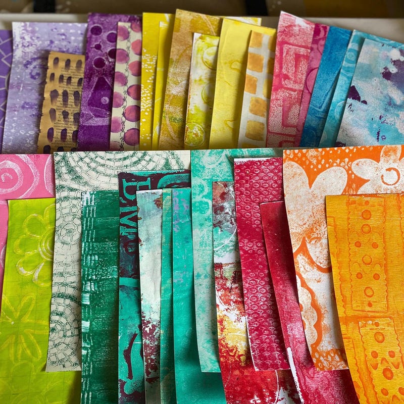 Hand Painted Papers - Etsy