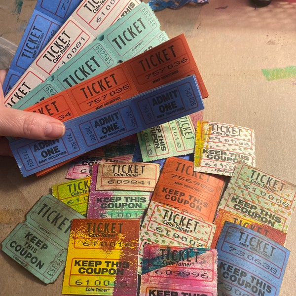 Ticket Variety Pack - 110 tickets for junk journal, mixed media, altered book project