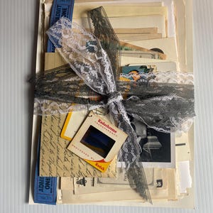 Unique Vintage Paper Pack - Book pages PLUS authentic ephemera for junk journal mixed media