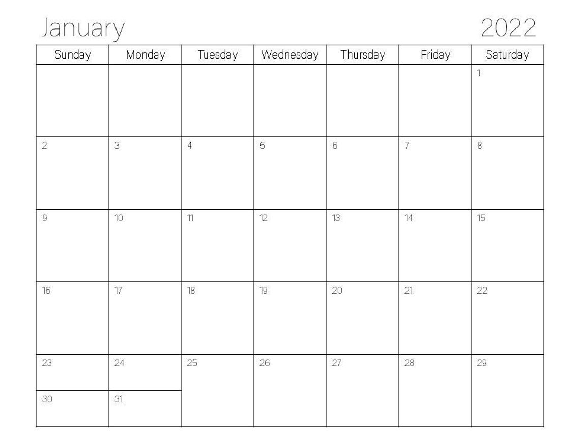 Printable Dated 2022 & 2023 Calendar Acumin | Etsy