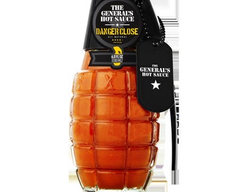 The General's Hot Sauce | Novelty Grenade Bottle | Hot Sauce Gift