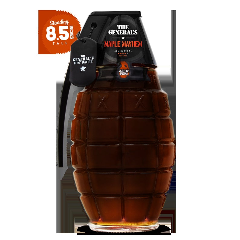 The General's Hot Sauce Novelty Grenade Bottle Hot Etsy