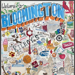 18"x24" - Bloomington, Indiana, Giclée print poster